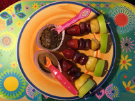 Quick Fruit Kebabs with Sweet Dips