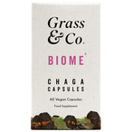 Organic Chaga Mushrooms with Curcumin and Ginger 60 Capsules (Grass and Co)
