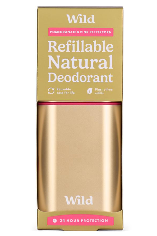 Gold Case with Pomegranate & Pink Peppercorn Deodorant 40g (Wild)