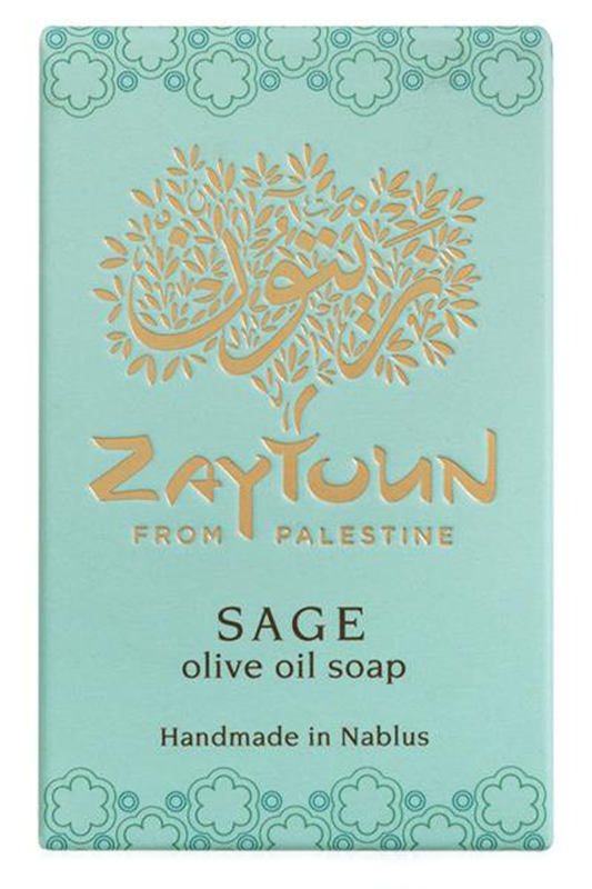 Sage Scented Olive Oil Soap Bar 100g (Zaytoun)