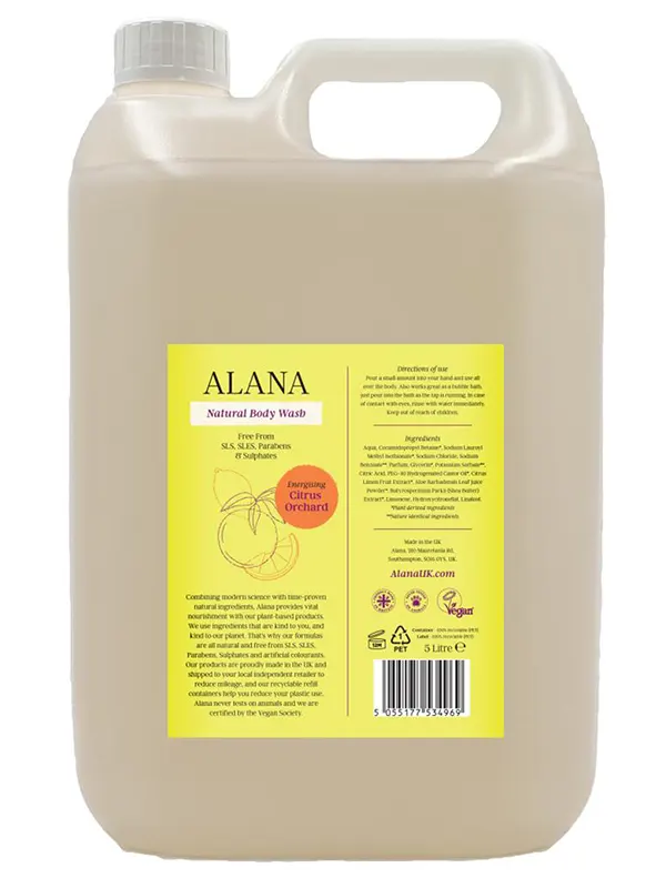 Citrus Orchard Body Wash 5l Alana Healthy Supplies 