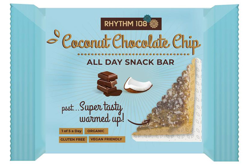 Coconut Chocolate Chip Snack Bar 42g Rhythm 108 Healthysupplies Co Uk Buy Online