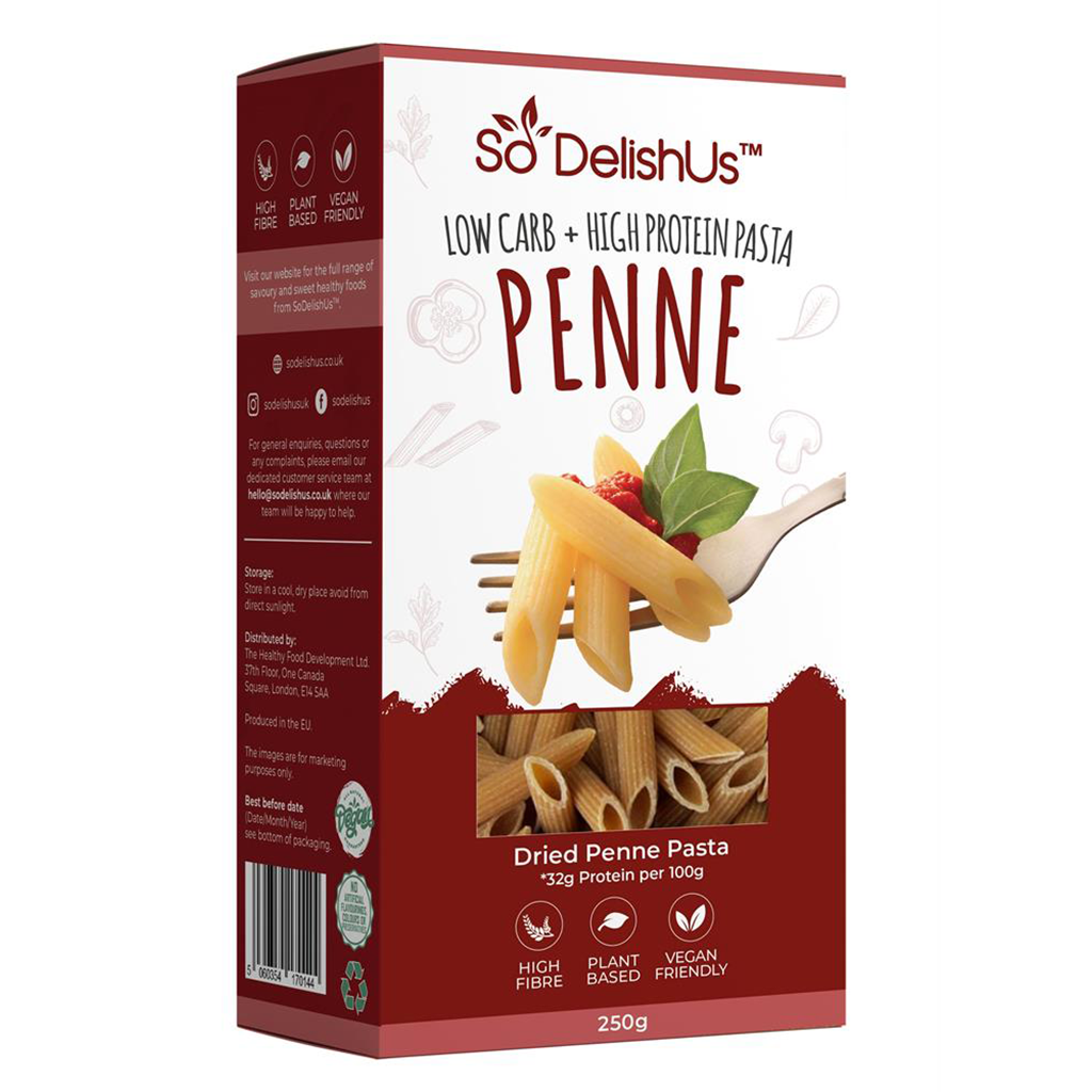 low-carb-high-protein-penne-pasta-250g-sodelishus-healthy-supplies