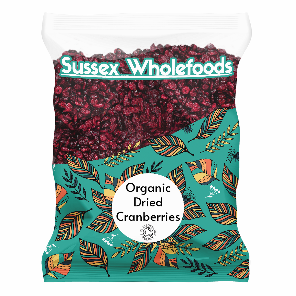 Organic Dried Cranberries 250g Sussex Wholefoods Healthy Supplies