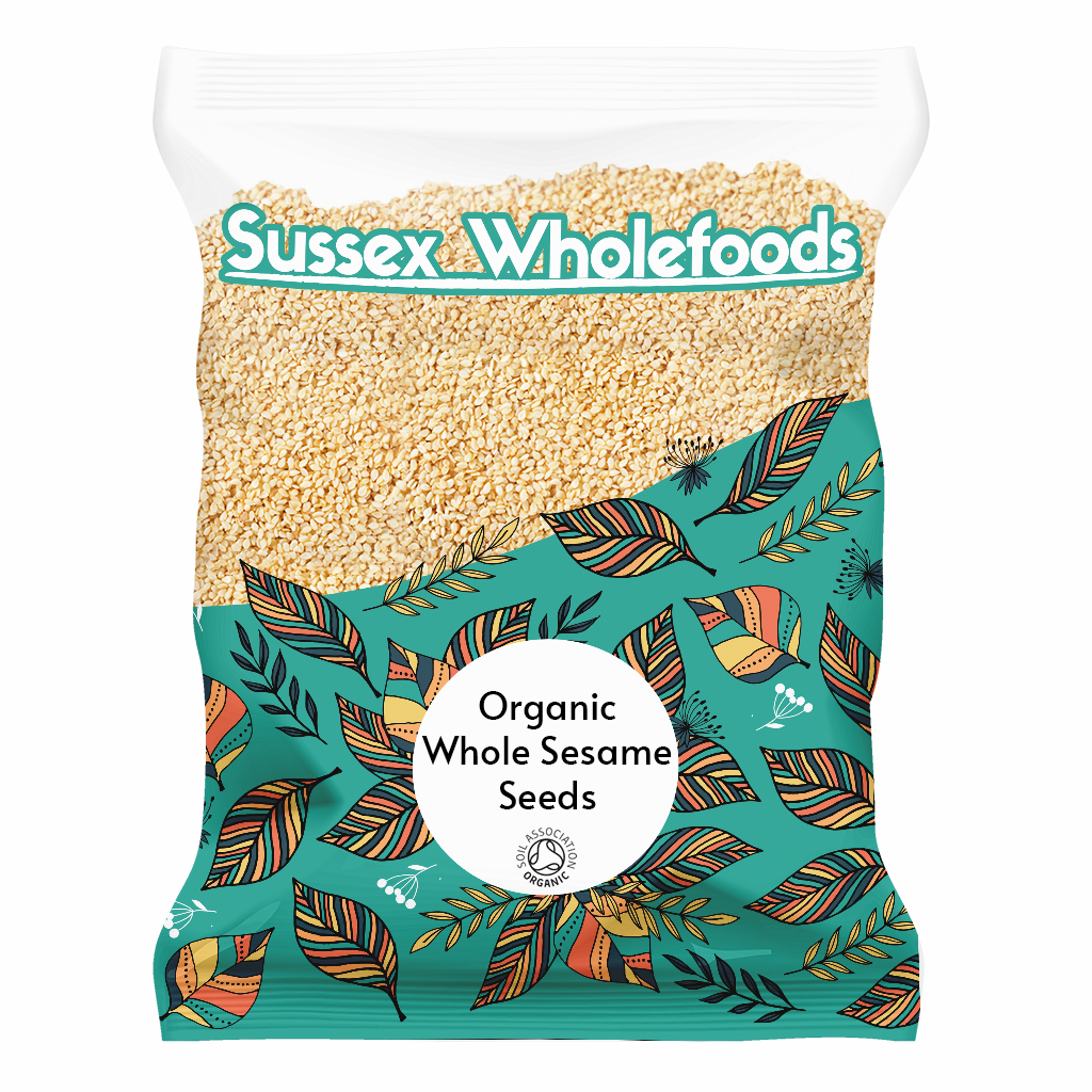 Organic Whole Sesame Seeds 1kg (Sussex Wholefoods) Healthy Supplies