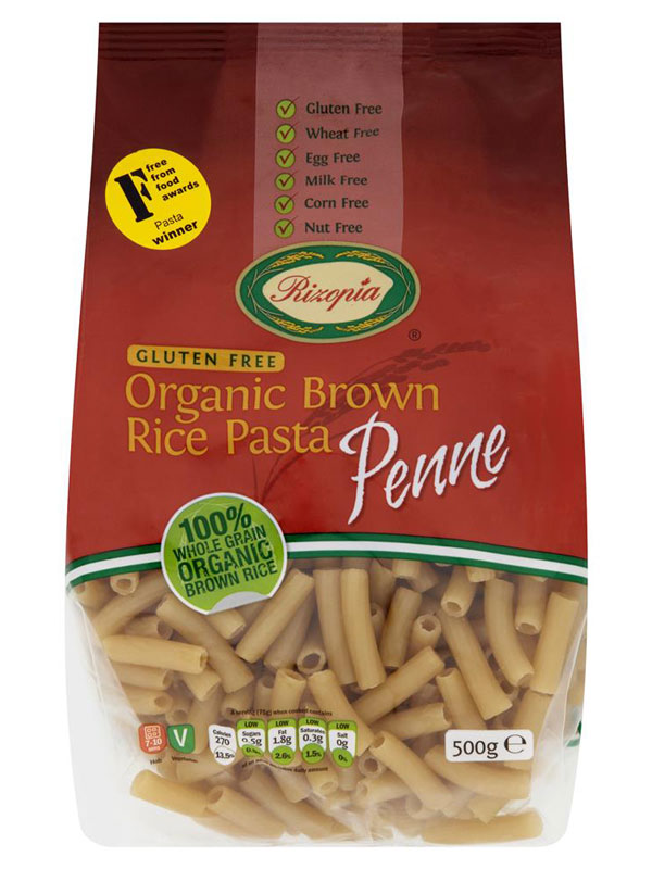 Brown Rice Penne Organic G Rizopia Healthy Supplies