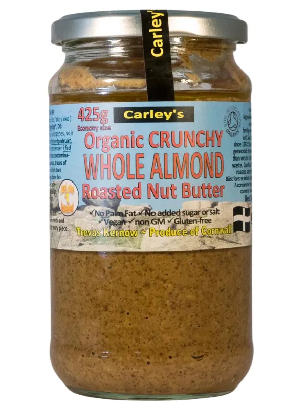 Organic Roasted Crunchy Almond Butter G Carley S Healthy Supplies