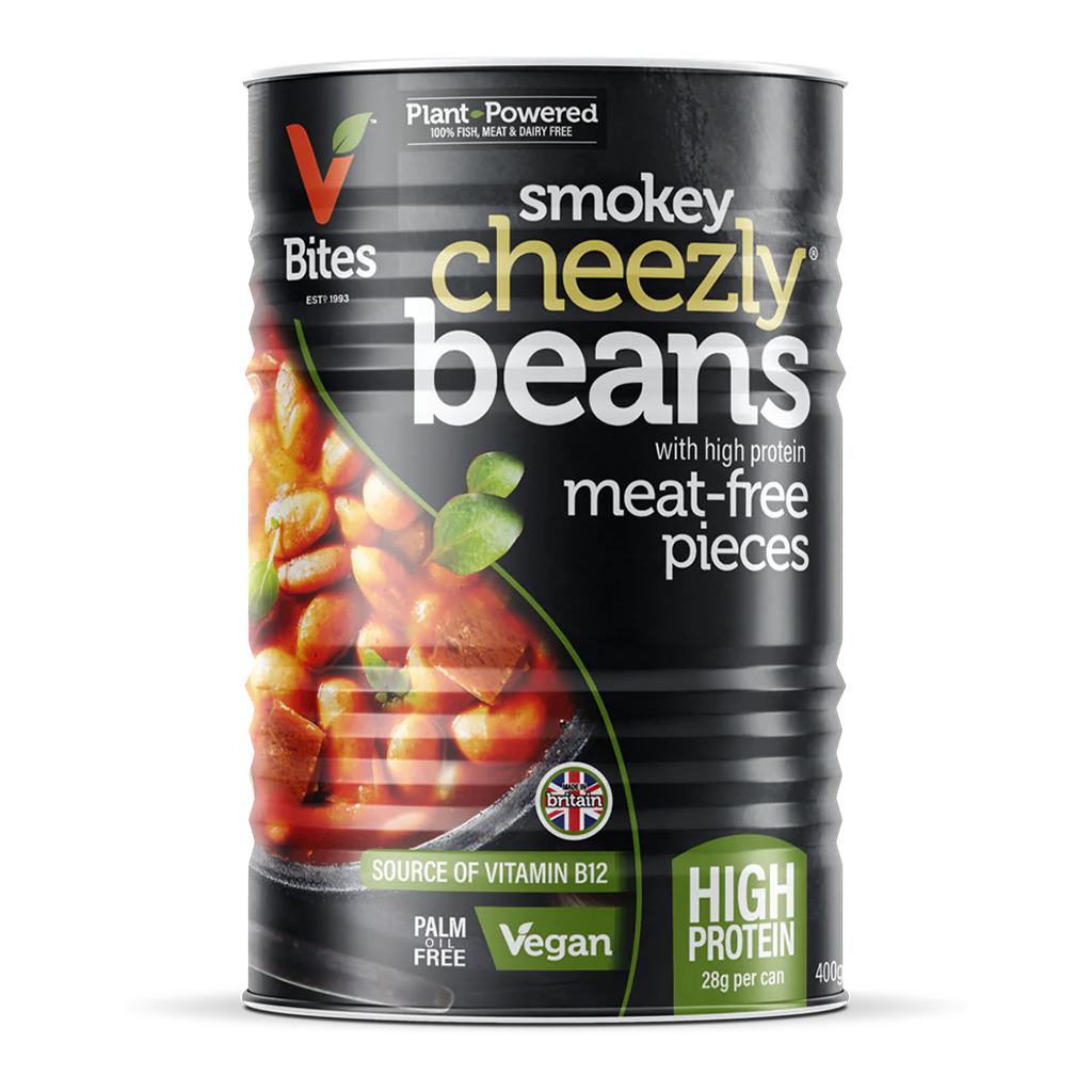 Smokey Cheezly Baked Beans and High Protein Pieces 400g (VBites