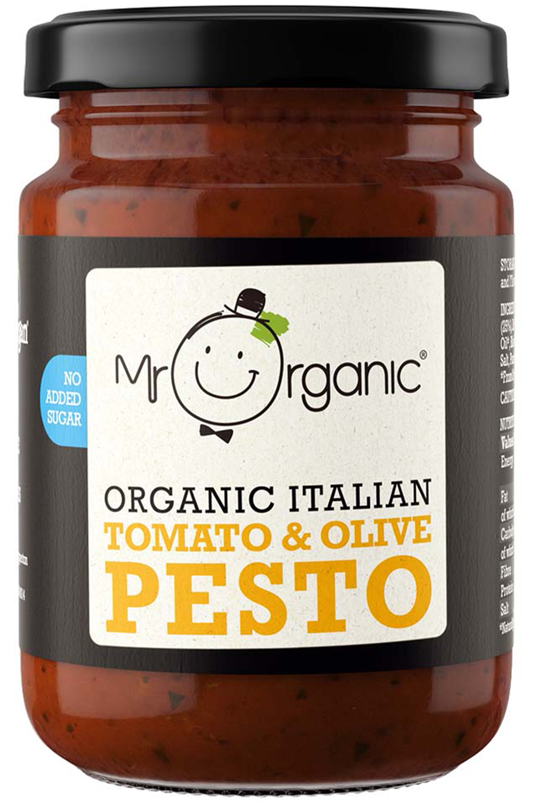 Organic Tomato &amp; Olive Pesto 130g (Mr Organic) | Healthy Supplies