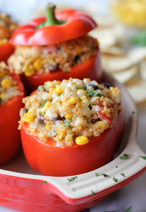 Quinoa Stuffed Pepper (via damndelicious.net)