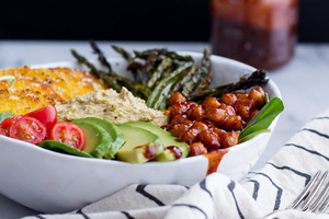 Spicy BBQ Chickpea and Crispy Polenta Bowls (via halfbakedharvest.com)