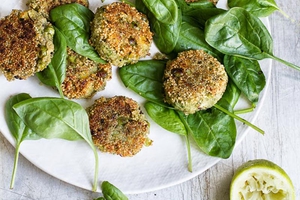 Amaranth & Pea Fritters (via journeykitchen.com)