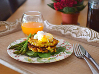 Courgette and Sweetcorn Fritters (via thebrightonkitchen.wordpress.com)