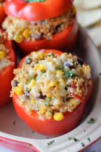 Quinoa Stuffed Bell Peppers (via damndelicious.net)