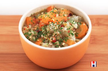 Spicy Pearl Barley and Lentil Soup