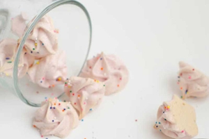 Strawberry Sprinkle Meringues - Recipe (via bestfriendsforfrosting.com)