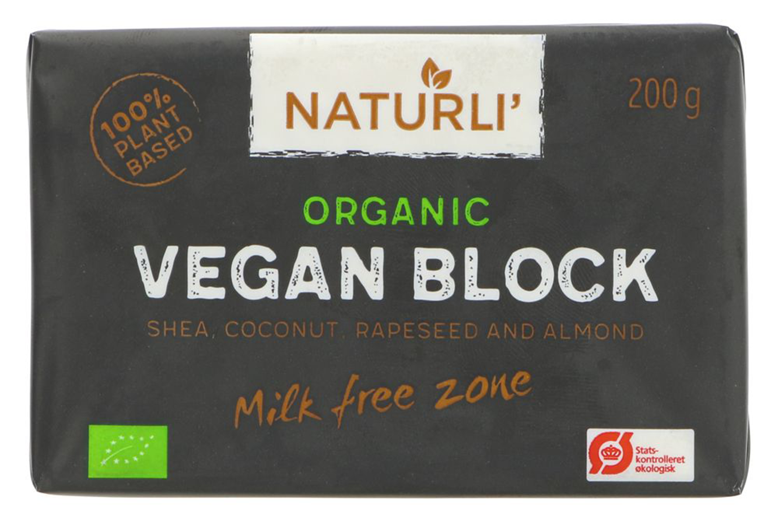 Organic Vegan Butter Block 200g (Naturli')