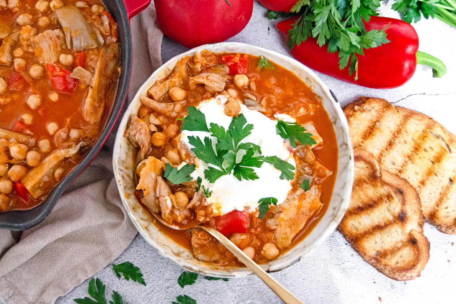 Chickpea, Mushroom and Vegetable Stew