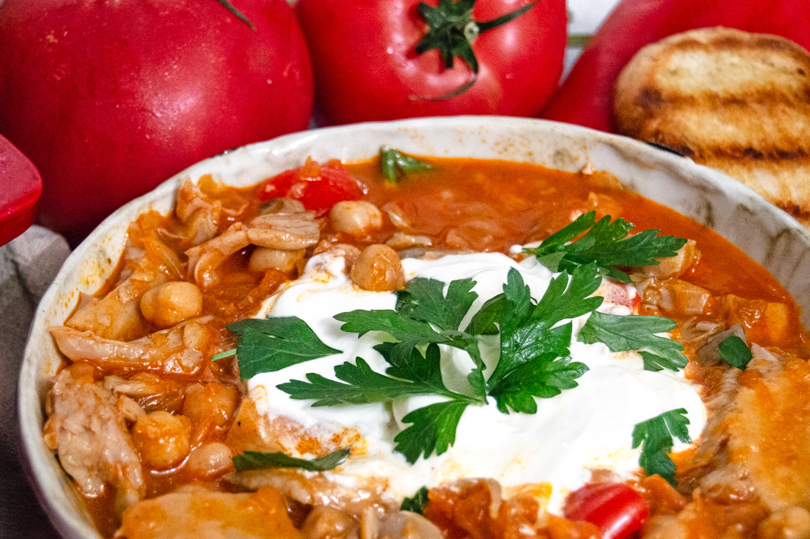 Chickpea, Mushroom and Vegetable Stew