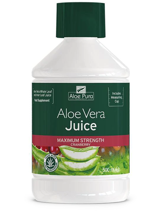 Aloe Pura Aloe Vera Juice with Cranberry 500ml | Healthy Supplies