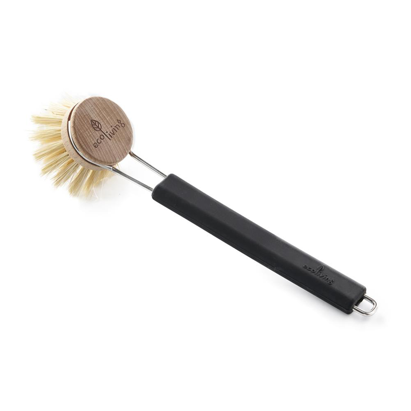 Dish Brush Black With Replaceable Head (Ecoliving)