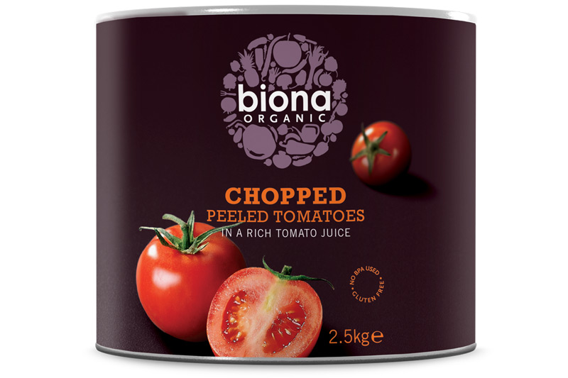 Organic Chopped Tomatoes Catering Size 2.5kg (Biona)