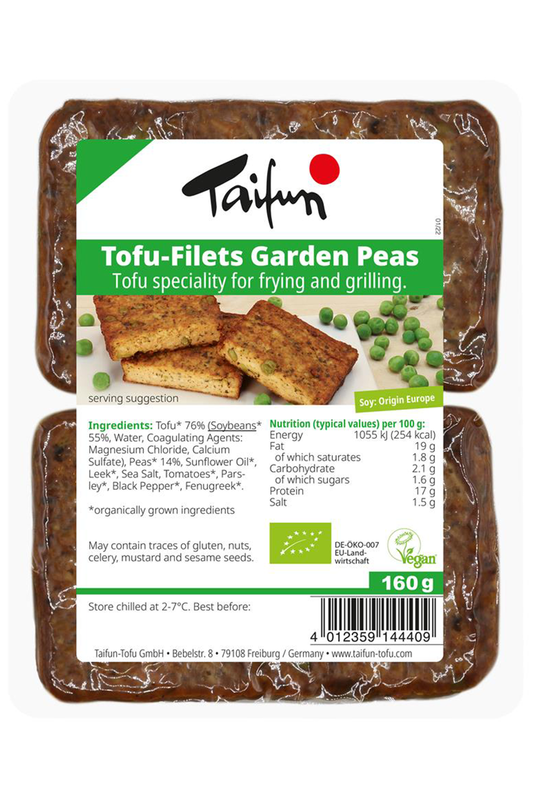 Organic Garden Peas Tofu Fillets 160g (Taifun)