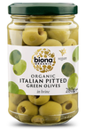 Organic Pitted Green Olives in Brine 280g (Biona)
