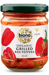 Organic Grilled Red Peppers in Oil 190g (Biona)