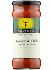 Tomato & Chilli Pasta Sauce, Organic 350g (Meridian)