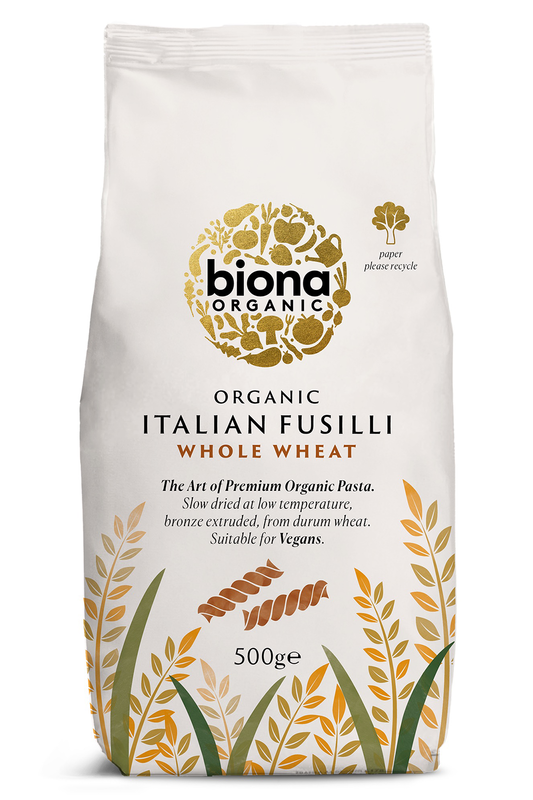 Organic Wholewheat Fusilli 500g (Biona)