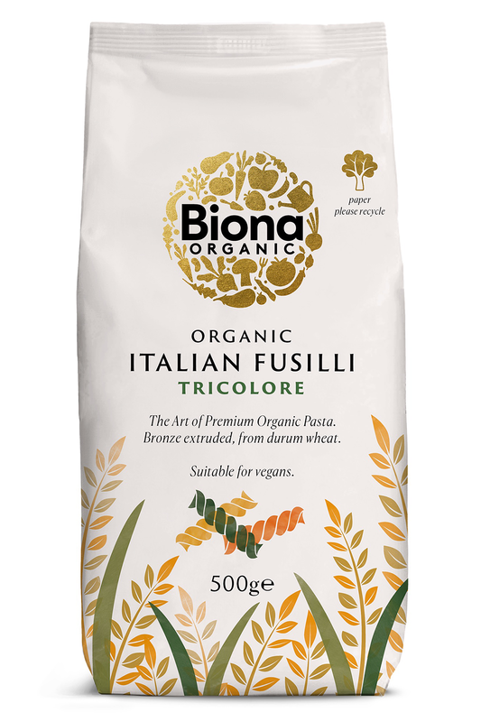 Organic Fusilli TriColore 500g (Biona)