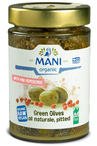 Organic Green Olives with Pink Peppercorns 205g (Mani)