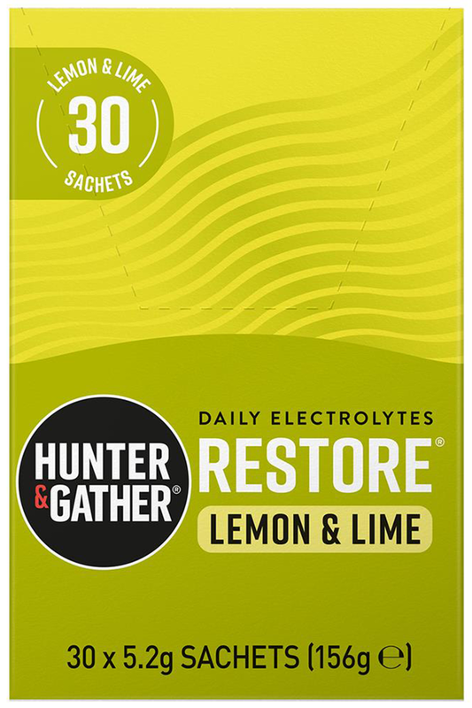 Restore Lemon & Lime Electrolyte Sachets x 30 (Hunter and Gather)