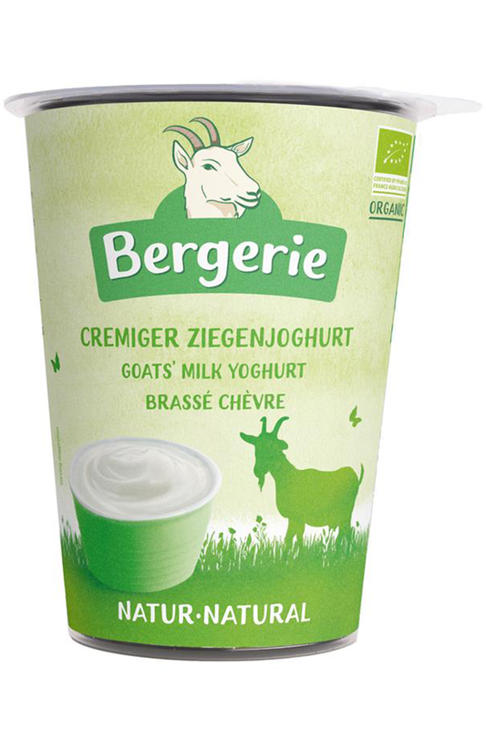 Organic Natural Goat's Milk Stirred Yoghurt 400g (Bergerie)