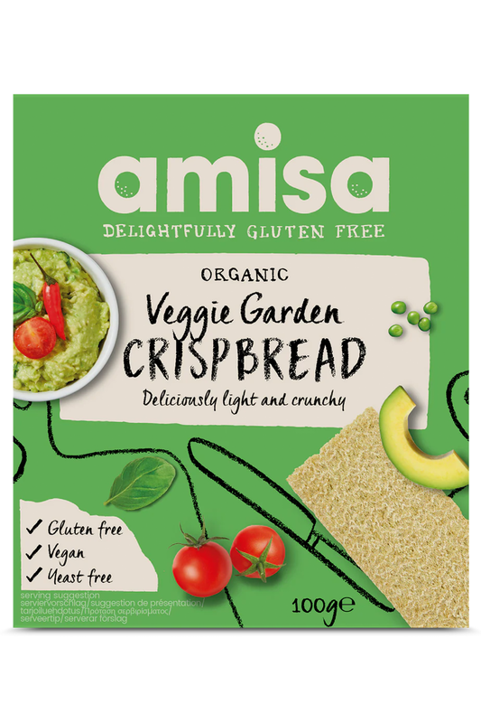 Organic Gluten Free Veggie Garden Crispbread 100g (Amisa)