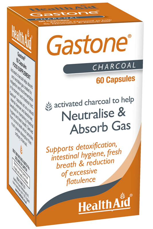 Gastone (Activated Charcoal) 60 Capsules (Health Aid)