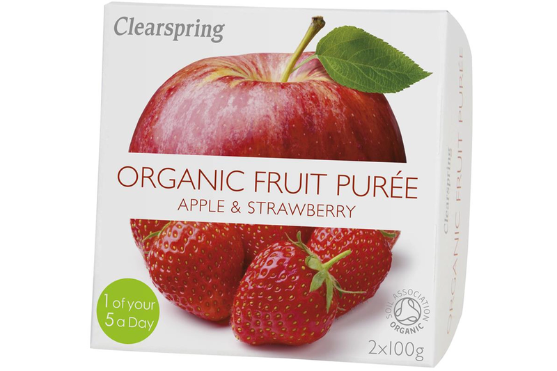 Organic Fruit Puree Apple & Strawberry 200g (Clearspring)