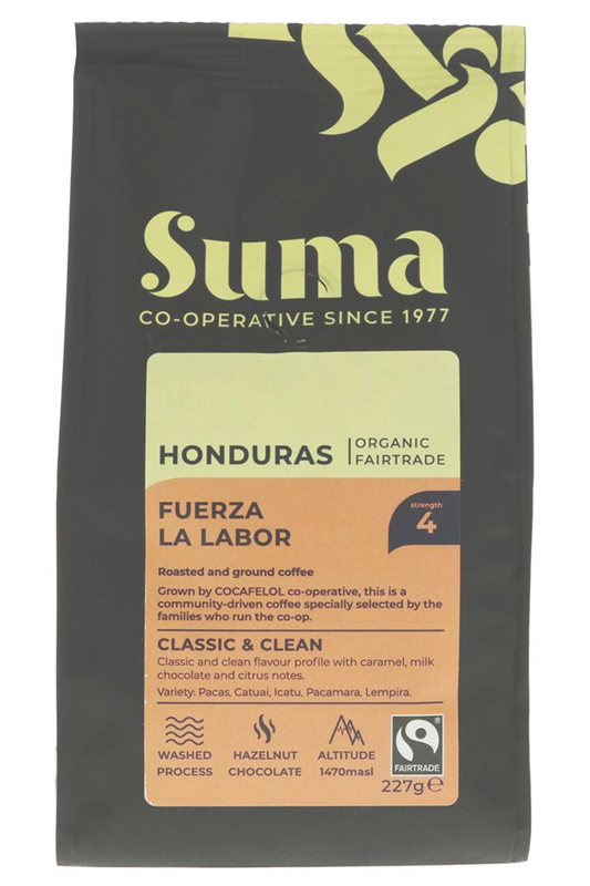 Organic Honduras Ground Coffee 227g (Suma)