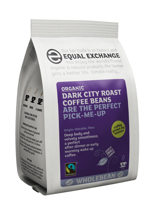 Dark City Roast Coffee Beans,  227g (Equal Exchange)
