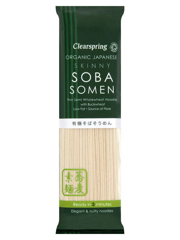 Skinny Soba Somen Noodles 200g,  (Clearspring)