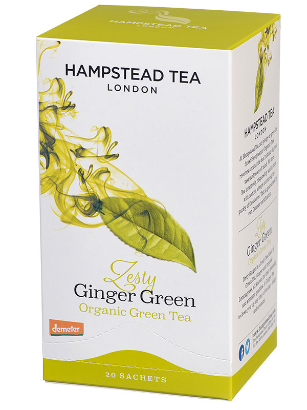 Ginger Green Tea,  20 Bag (Hampstead Tea)