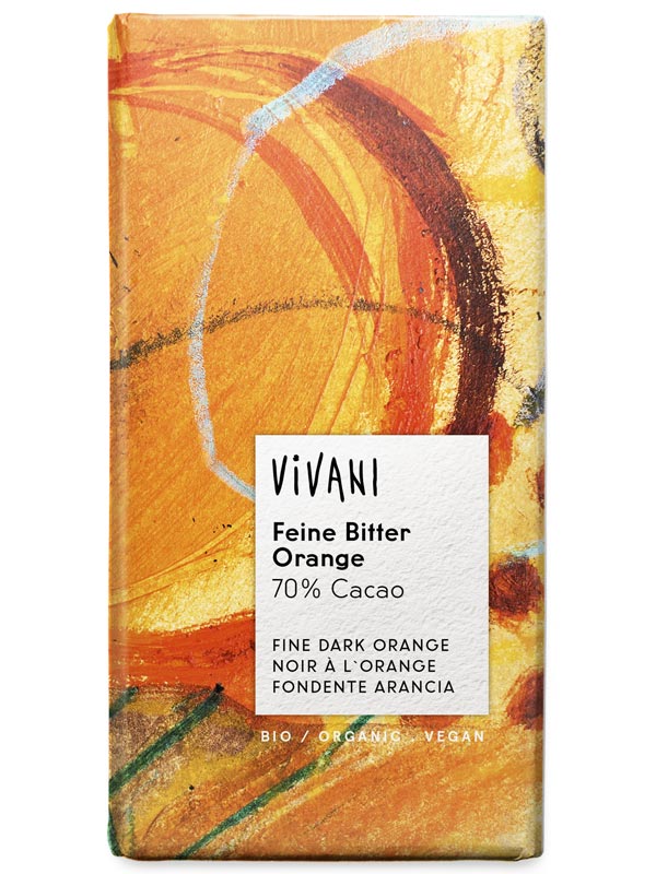 Fine 70% Dark Chocolate with Orange 100g,  (Vivani)