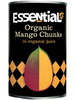 Mango Chunks in pure juice, Organic 400g (Essential)