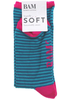 Narrow Stripe Socks Size 4-7 (1 Pair) (Bamboo Clothing)