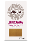 Organic Spelt Lasagne Sheets 250g (Biona)