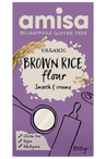 Organic Gluten Free Brown Rice Flour 500g (Amisa)