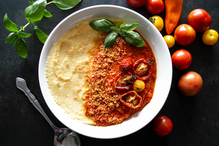 Creamy Polenta with Roasted Tomato Sauce