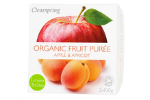 Organic Fruit Puree Apple & Apricot 200g (Clearspring)