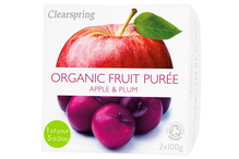 Organic Fruit Puree Apple & Plum 200g (Clearspring)